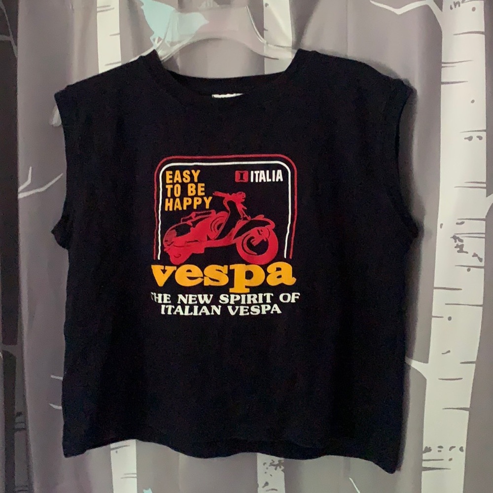 Vintage Vespa crop top
